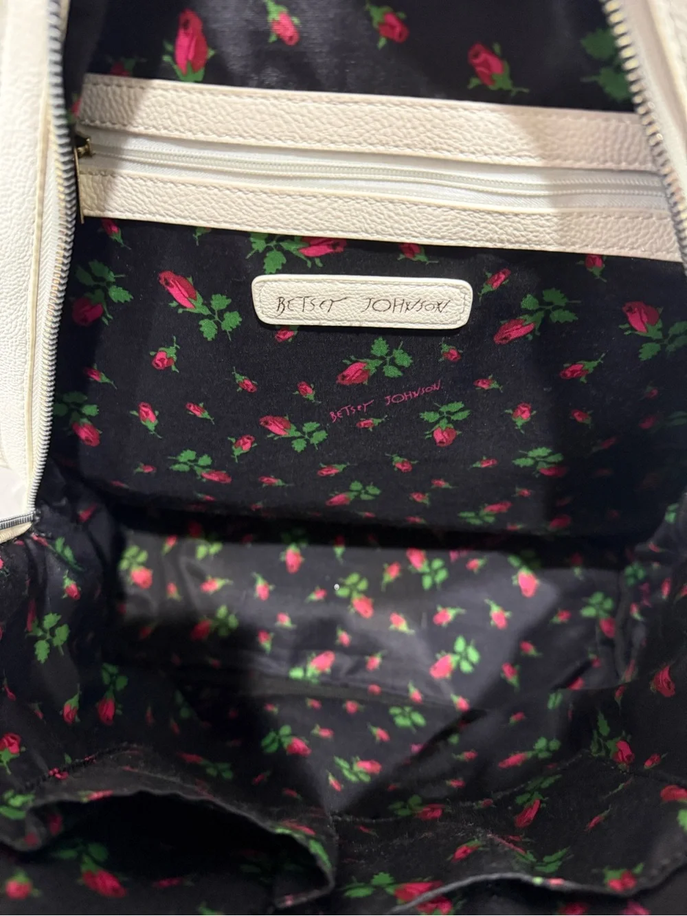 EUC Quilted Betsey Johnson Milkshake Backpack with Pink Cup and Red Cherry lined